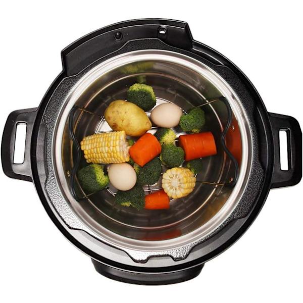 Dampstativ med varmebestandige håndtak, kompatibelt med Instant Pot-tilbehør 6 Qt 8 Quart, trykkoker