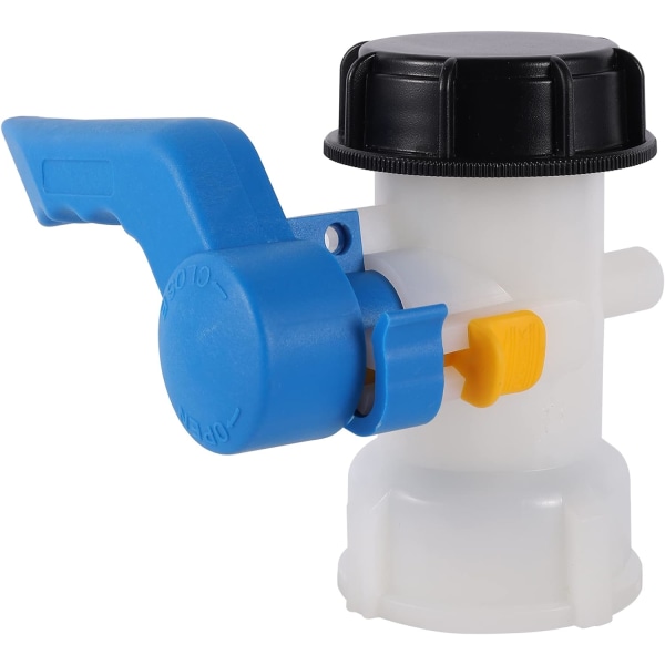 IBC-adapter 50 mm till 62 mm 1000l plasttankventil, 1000 liters tankanslutning för regnvattentank, behållare