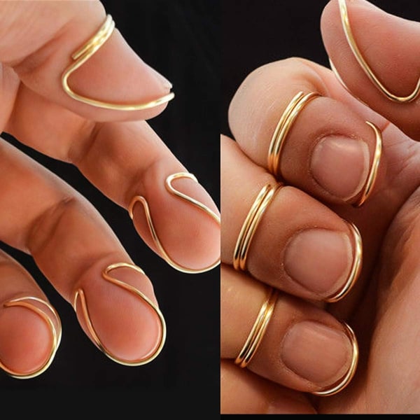 4 st Tummplockar Fjäril Gitarr Fingerplock Metall Fingerplock Gitarrtillbehör Gold