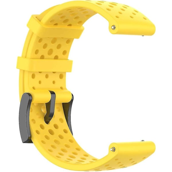 Nytt sportarmband med silikonrem för Suunto 9 & Suunto 7-Yellow L(24mm)