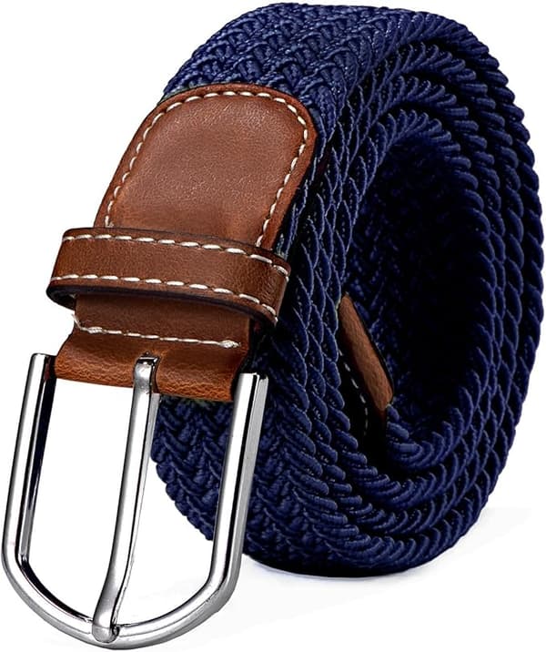 Elastisk flettet belte for kvinner og menn