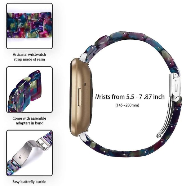 Ersättningsarmband Fashion Resin Watch Band för Fitbit Sense Versa 3 (kompatibelt med)