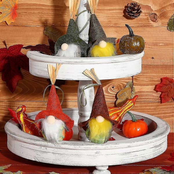4 Stycken Thanksgiving Tomtar Ornament Hängande