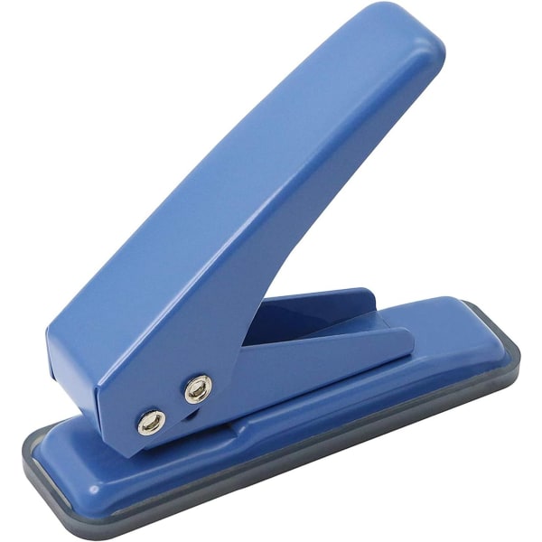 Single Handheld 1/4 Inches Hole Punch, 20 Sheet Paper Hole Punch Capacity Metal Hole Puncher