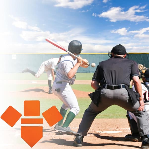 Baseballbaser | Multifunktionelt baseballbasesæt til T-ball, softball, kickball og baseball