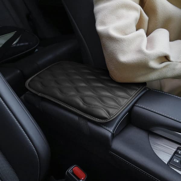 Auto midtkonsollpute, Universal vanntett bil armlene seteboksdeksel, interiørtilbehør, skinn auto armlene