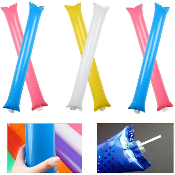 40 stk tykke Bam Bam Thunder Sticks Cheerleading Cheering Sticks for Sports Cheers Basketball Football Noisemakers