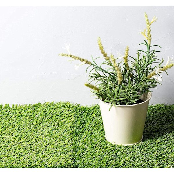 Konstgräsmattor, konstgräsmatta för dekoration, placemats, bordslöpare (12 x 12 tum, 4-pack)
