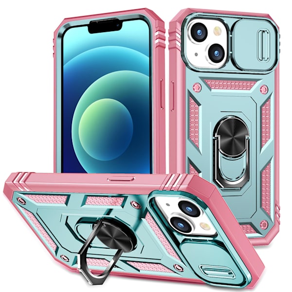 Støtsikkert hardt deksel med linsebeskyttelse kompatibelt for iPhone 13 Mini