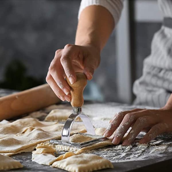 Køkkentilbehørssæt, Ravioli Maker Formværktøj, Ravioli Stempel Sæt, Kagekiks Cookie Form (Hjerteform)