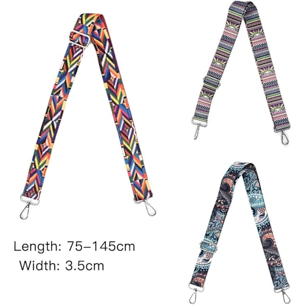 Väska Rem 3 Pack Justerbar Bred Axelremmar för Väskor