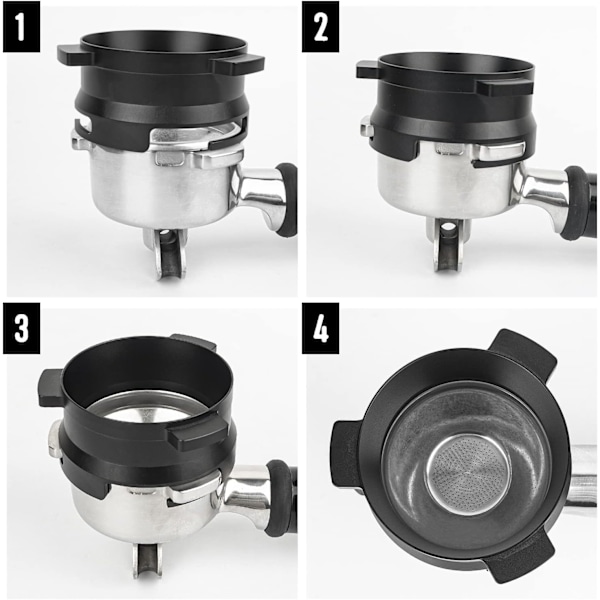 Kaffe doseringstratt 54mm espressokaffe tillbehör doseringsring aluminium metall för salvia Breville 870/875/880