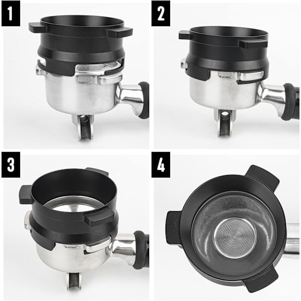 Kahvin annostelu suppilo 54mm espressokahvi lisävaruste annostelu rengas alumiini metalli salvia Breville 870/875/880