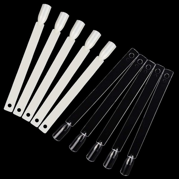 Nagelprover 100 st Nagelprovpinnar Nagel Färgdisplay Nageldisplay Tips Nagelkonst Tips Pinne med Metallring Set 2