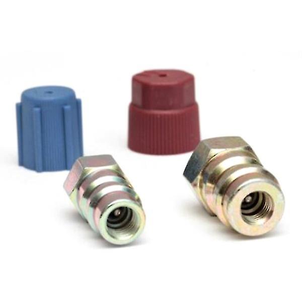 Sats med 2 A/c R-12 till R-134a låg/hög sida Retrofit konverteringsadapter montering lock kit luft
