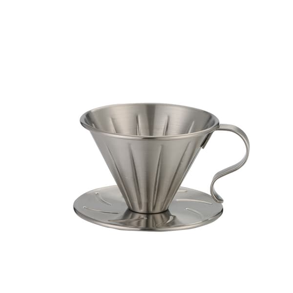 Glaskaffebryggare Rostfritt stål Konfilter Kaffe Droppfilter Kon Lös Te Filter Kaffe Filter