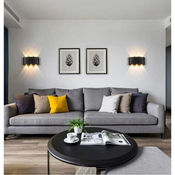 LED indendørs væglampe 6W moderne væglampe, IP65 vandtæt aluminium udendørs væglamper, til stue soveværelse hall trappe korridor