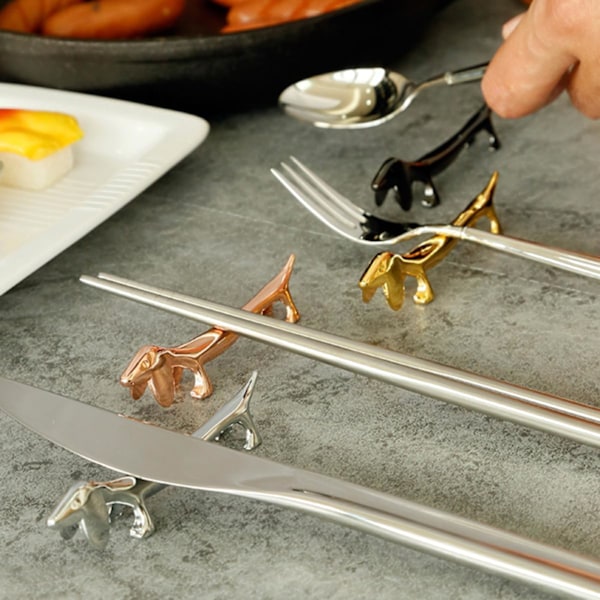 4 stk. Metal Chopsticks Holder Chopsticks Rack Keramisk Ske Cozinha Organizer Boligindretning Display Dekoration Dekorativ Desktop Gaffelholder Spisestue