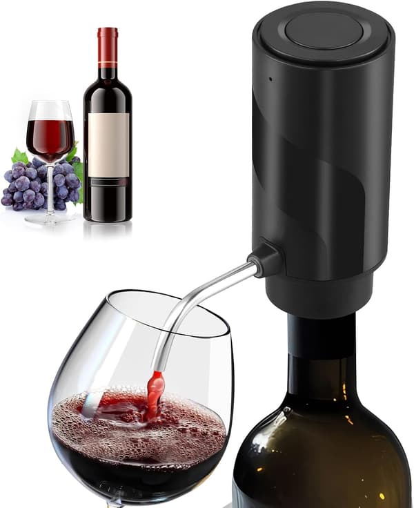 Elektrisk vinlufter og -skjenker, oppladbar vindispenser med USB-kabel, smart vindispenser, beste vingaver