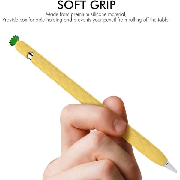 Fodral för Apple Pencil 1:a generationen, mjukt silikonfodral med söt fruktdesign, skyddande tillbehör