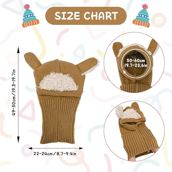 Baby Vintermössa Vintermössa Halsduk för Barn Vinter Stickad Mössa Söt Varm Halsduk Stickad Beanie Mössor med Pompom för 1-4 År Gamla Baby Flickor Pojkar