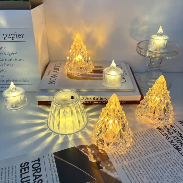 Lyst LED-julenattlys, varm farge*3