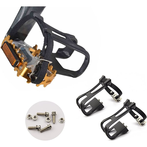 1 par nylon cykling MTB landevejs mountainbike cykelpedal tåclipsremme