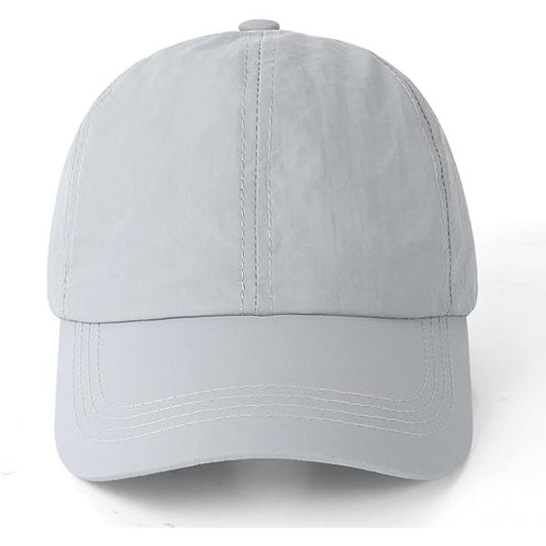 Cap för kvinnor, Solhatt för hästsvans, Golfkepsar för damer, Justerbara hattar i Criss Cross light grey