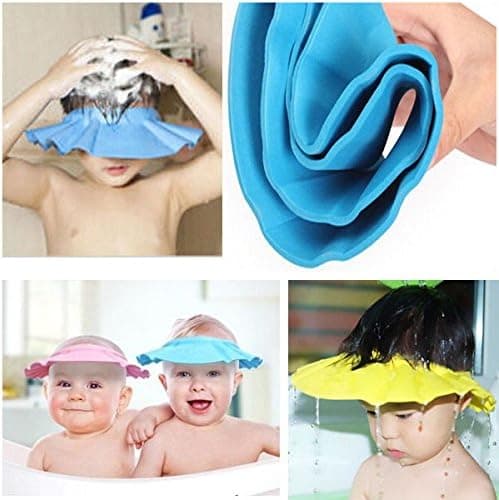 Baby badehætte, blå, gul)