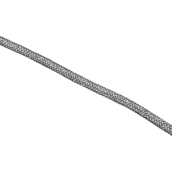 Kristallitimanttiketju Timanttinauhakenkänauhakoriste Weißes + schwarzes Netzwerk 120cm
