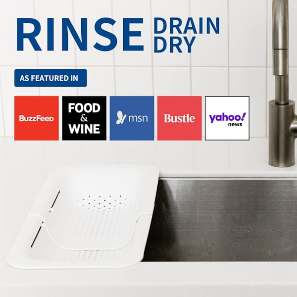Over vasken si, kurv, si - Vask grøntsager og frugt, dræn kogt pasta og tør opvask