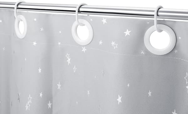 Plast duschdraperi ringar krokar för badrum dusch fönsterstång (24-pack)