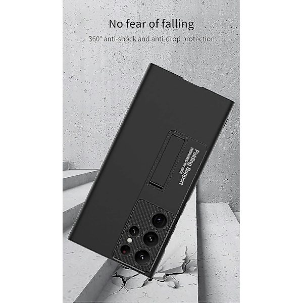 Kotelo Yhteensopiva Samsung Galaxy S23 Ultra/s23 Plus/s23 kanssa, Kova PC Himmeä Suojus Taitettavalla Jalustalla