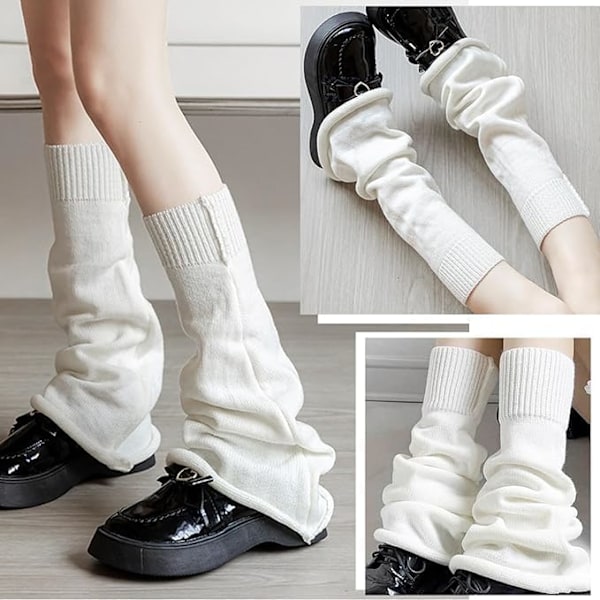Lange Beinvarmere Beinvarmere Kvinner Vinter Beinvarmere Beinsbeskyttelse White