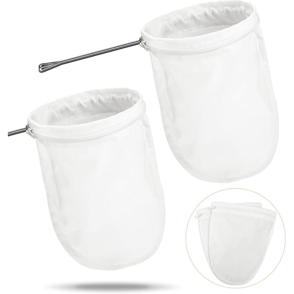 2 stk. Tradisjonell Thai Te Filte Kaffe Sil Te Filter med 2 stk. Erstatning Kaffe Te Filterposer 5,5 Tommer