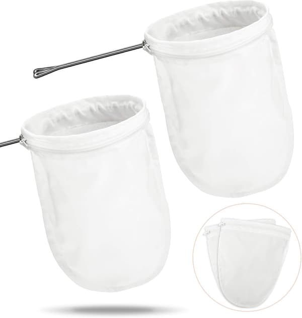 2 stk. Traditionel thailandsk te-filter kaffefilter te-filter med 2 stk. udskiftningskaffe-te-filterposer 5,5 tommer
