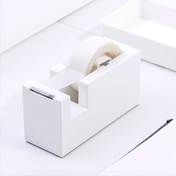 Skrivebordsdispenser - Silikon sklisikker vektet base tape cutter for kontor, skole og hjemmeartikler