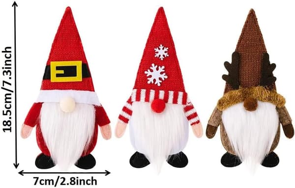 2 stk Jule-Nisse Bestikkholdere, Bestikkholdere, for Julefest Middagsbordet, Rød
