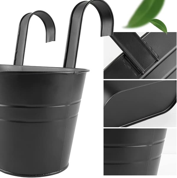 2 stk. hængende blomsterpotter i metal