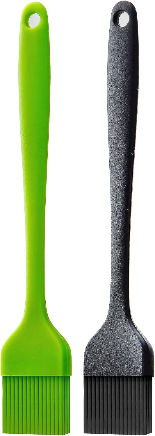 2-pack silikonpensel för bakning, matlagning, grillning, olja, smörsås