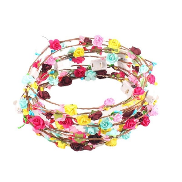 12 LED-blinkande blomsterdiadem - Fest, Halloween, Jul, Bröllop, för kvinnor