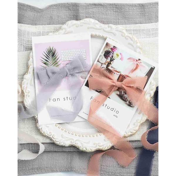 4cm*5m Vinröd Presentband Bröllop Röd Chiffongband Röd Tygband White