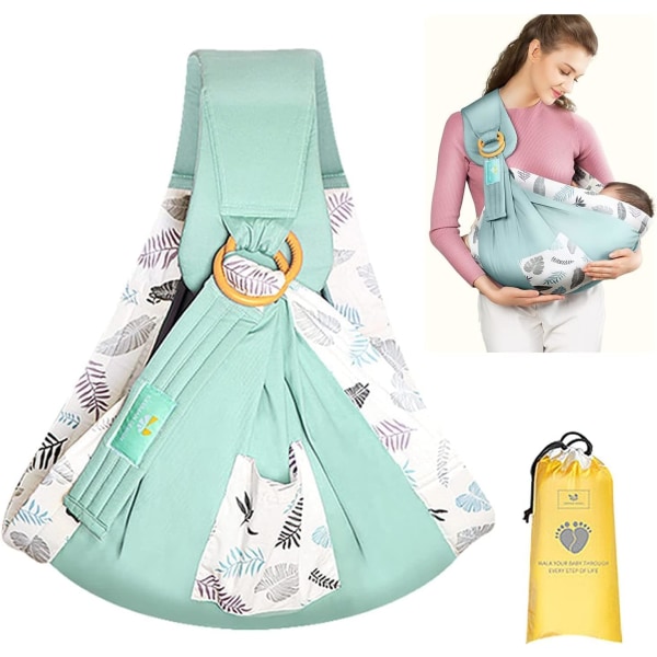 Baby Carrier All-in-1 Nyfödd Baby Wrap Carrier Hands Free Spädbarnssjal Amningsöverdrag Amning Justerbar