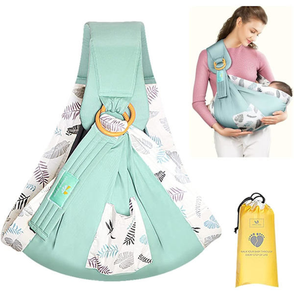 Baby Carrier All-in-1 Nyfødt Baby Wrap Carrier Håndfri Spedbarnsslynge Ammingstrekk Amming Justerbar