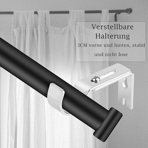 Pakkaus verhotangon pidikkeet, säädettävät seinäkiinnikkeet