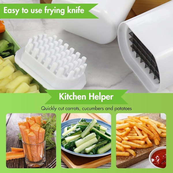Potetkutter, Chips Kutter, Frites Kutter Rask Fruktkutter Manuell Kjøkken Gadget Multipurpose Chips Kutter for Grønnsaker