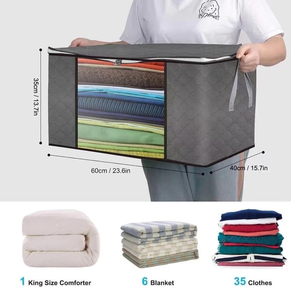 Klädförvaringsväska 6-pack 90L Stor kapacitetslösning Organizer för kläder