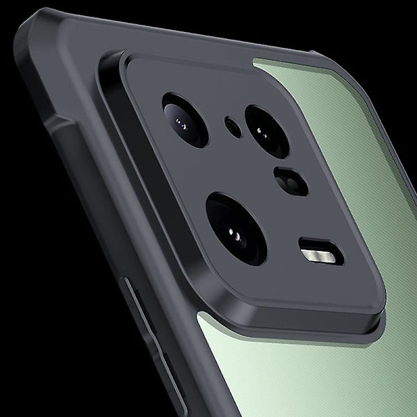 Stødsikkert Sort Transparent Cover Kompatibelt Med Xiaomi 13 5g Smartphone