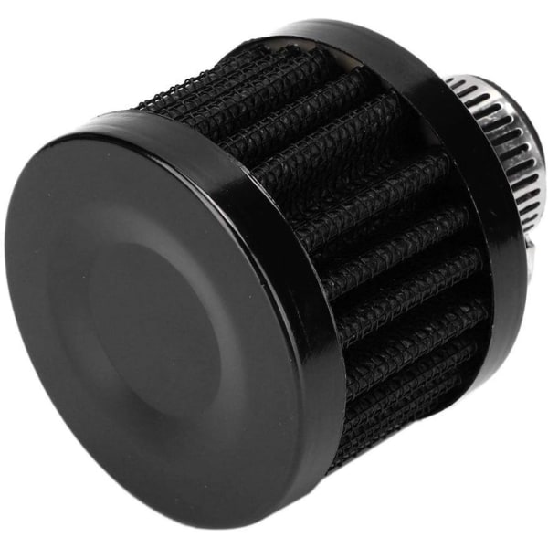 Auton ilmansuodatin, 12 mm hengityssuodatin, 0,8 tuuman sisähalkaisijaltaan mini-ilmansuodatin kampikammion tuuletusventtiili yleinen auton lisävaruste (musta)