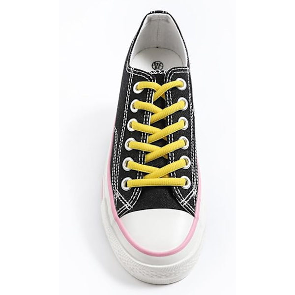 Ovale skolisser, 100 cm skolisser ovale til løbesko, basketballsko og sneakers - 1 par Yellow